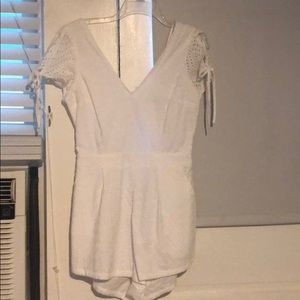 White  lace romper